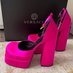 Versace Fuchsia Platform Heels